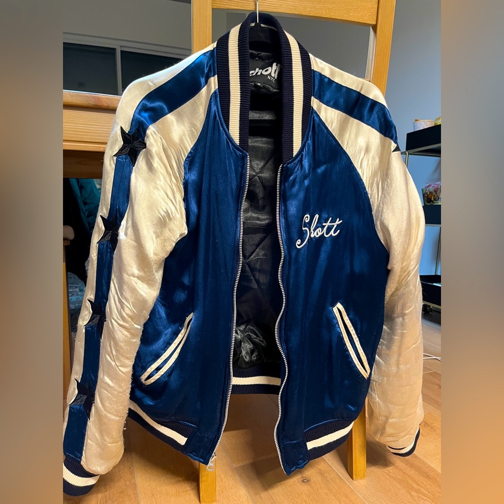Schott N.Y.C. Vintage Varsity Blouson Jacket M (fits like S)